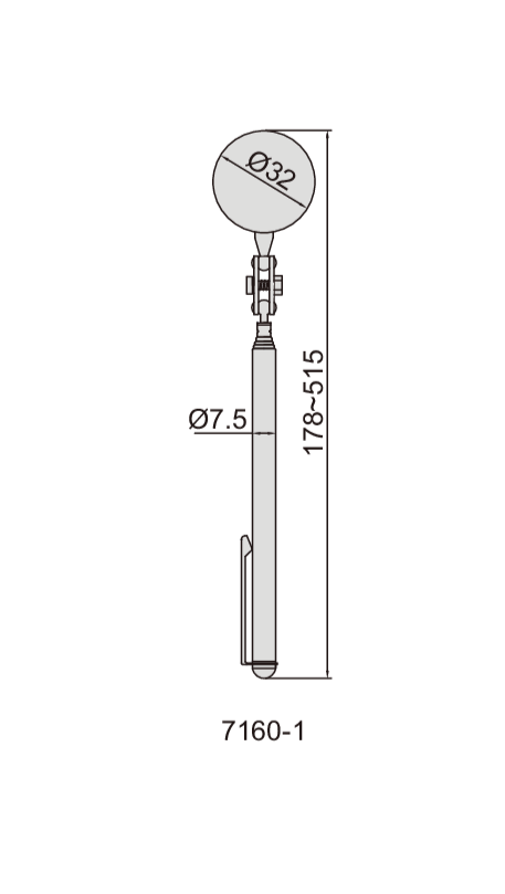 INSIZE TELESCOPING INSPECTION MIRROR | 7160-1