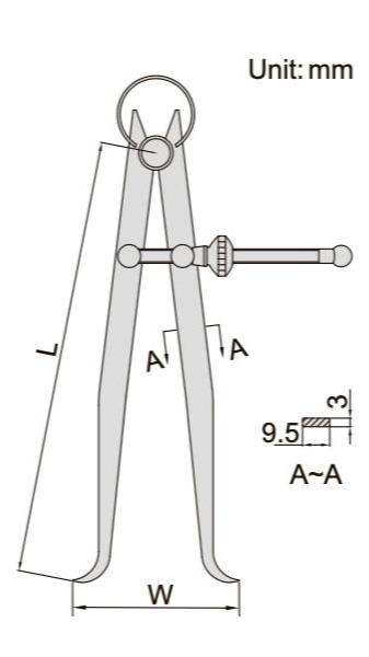 INSIDE SPRING CALIPER - INSIZE 7249-150 15-140mm