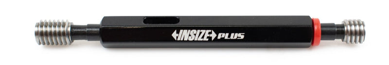 Insize Plus M6 x 1.0mm Thread Plug Gauge showing precise thread inspection tool with Go and No-Go gauges for quality control.