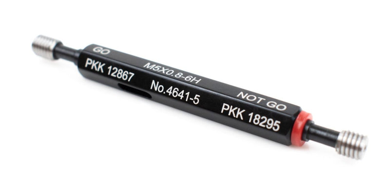 M5 x 0.8 Thread Plug Gauge, Item No. 4641-5, featuring Go and No-Go gauges for quick and reliable internal thread inspections.