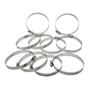 10 Piece 304 Stainless Steel 84-108mm Worm Drive Hose Clamp
