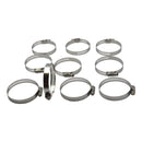 10 Piece 304 Stainless Steel 52-76mm Worm Drive Hose Clamp