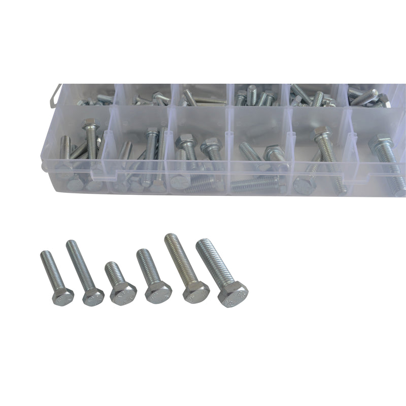 316 pc High Tensile Grade 8.8 Hex Head Bolt Nut Assortment Grab Kit M4 - M12