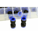 58 PC Pneumatic Push in Air Line Hose Joiner Metric QUICK CONNECT KIT Nylon Hose