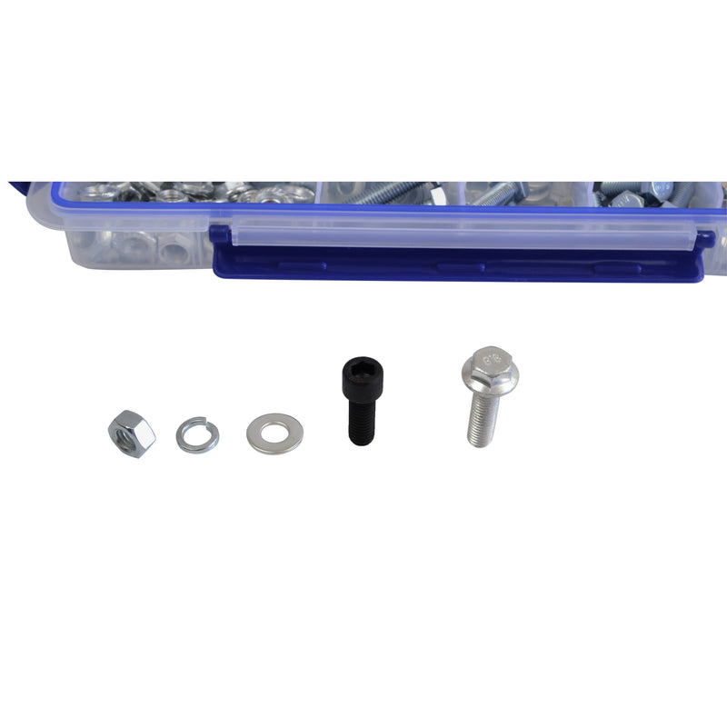 401 pc high tensile cap screw flange head bolt nut washer grab kit assortment M10 industrial fastners hardware