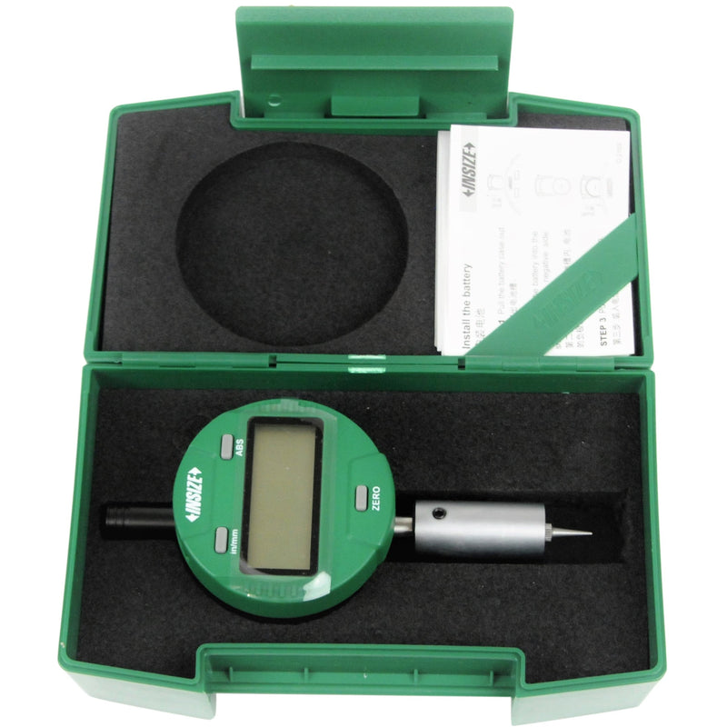 DIGITAL MINI SHORT BASE DEPTH GAUGE - INSIZE 2142-101 0-12.7mm / 0-0.5"