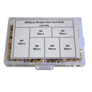 hex standared brass nut kits nuts metric coarse 20 pc M2 M3 M4 M6 M8 fastner