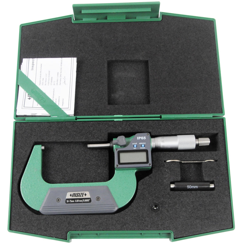 DIGITAL OUTSIDE MICROMETER - INSIZE 3101-75A 50-75mm / 2-3"