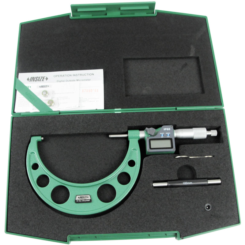 DIGITAL OUTSIDE MICROMETER - INSIZE 3108-125A 100-125mm / 4"-5"