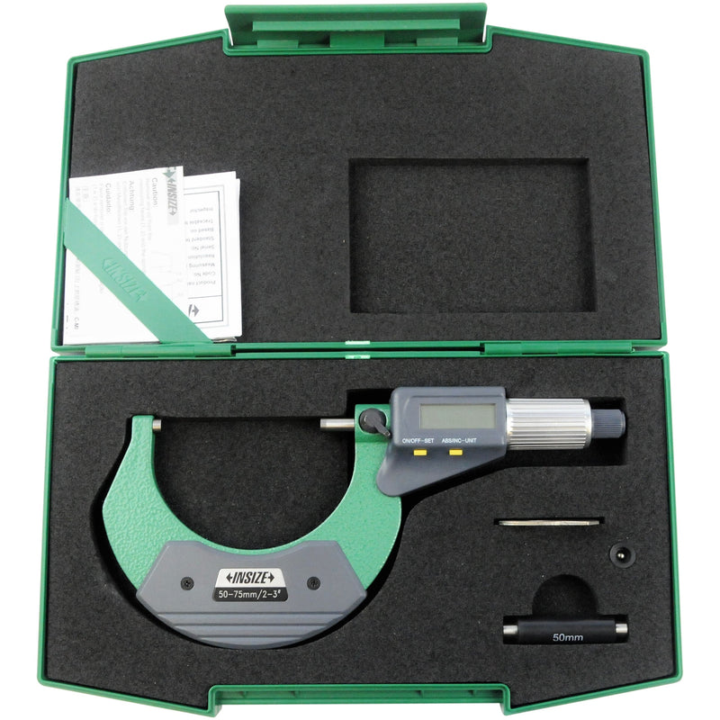 DIGITAL OUTSIDE MICROMETER - Insize 3109-75A 50-75mm  / 2-3"