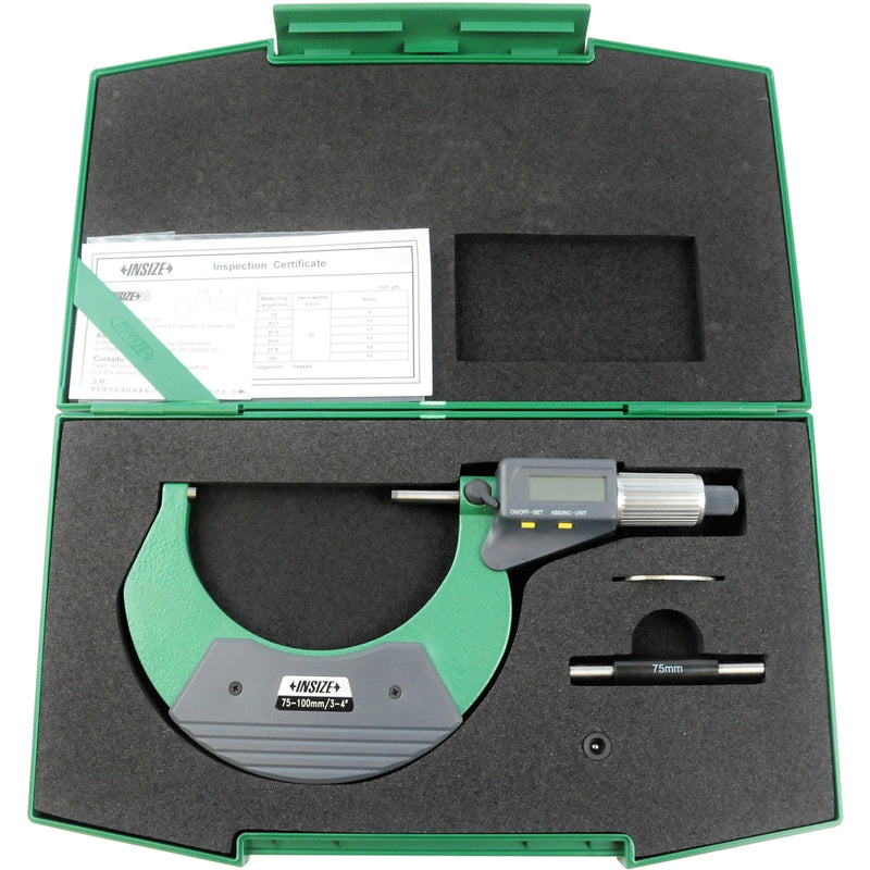 DIGITAL OUTSIDE MICROMETER - Insize 3109-100A 75-100mm / 3-4"