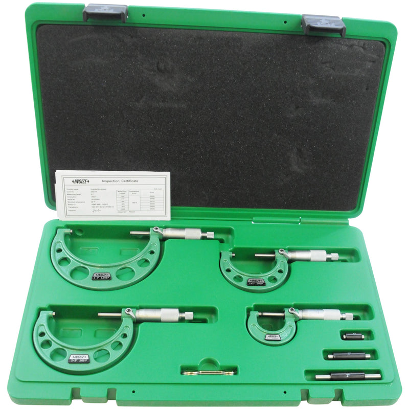 OUTSIDE MICROMETER SET - Insize 3203-44A 0-4"