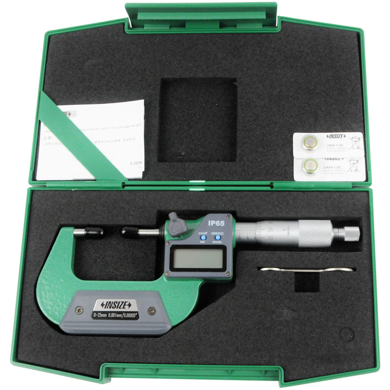 DIGITAL POINT MICROMETER | 0-25mm x 0.001mm | INSIZE 3530-25BA