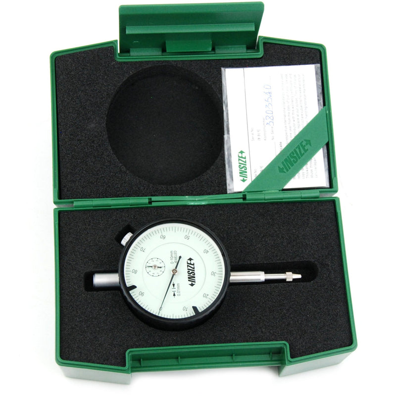 REVERSE READING DIAL INDICATOR | 0 - 10mm x 0.01mm | INSIZE 2801-10