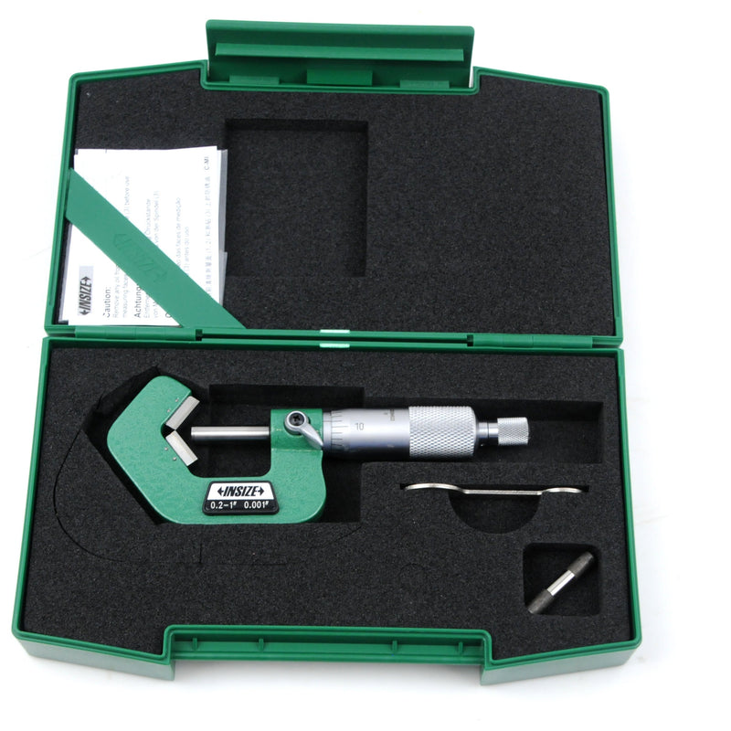 V SHAPE MICROMETER - INSIZE 3290-105 0.2-1"