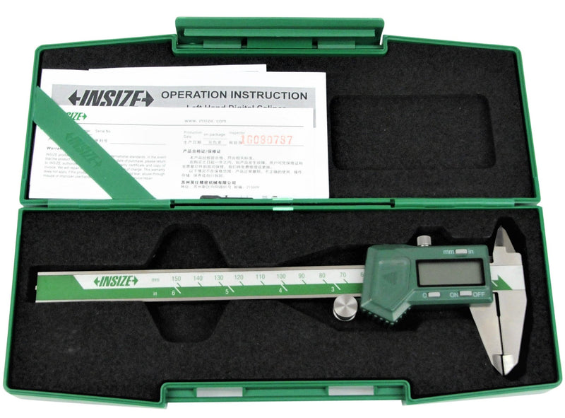 LEFT HAND DIGITAL CALIPER - INSIZE 1130-150 0-150mm / 0-6"