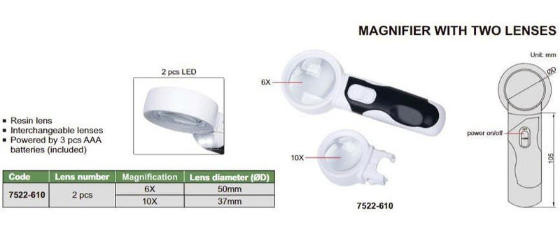 MAGNIFERS WITH 2 LENSES | 7522-610