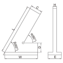 60 DEGREE SQUARE - INSIZE 4762-100 100X70mm