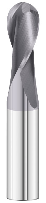 SHORT SERIES BALL NOSE SLOT DRILL - Best Carbide 25mm (2 Flute, TiAIN Coated)
