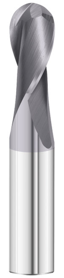 BEST CARBIDE SHORT SERIES BALL NOSE SLOT DRILL - Best Carbide 9/16" (2 Flute, TiAIN Coated)