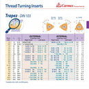 CARMEX PRECISION TOOLS LTD Carmex External Right Hand Trapez Thread Turning Insert 6mm / 27 ER 6 TR BMA