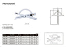 INSIZE 170 DEGREE PROTRACTOR - INSIZE 4797-300