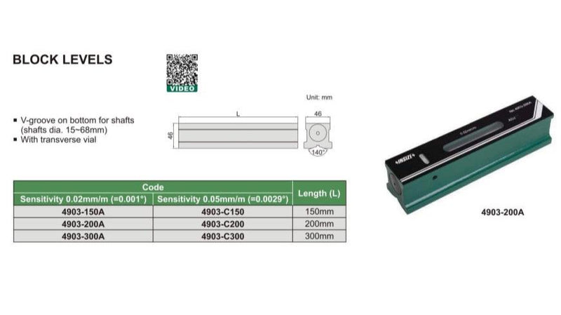 BLOCK LEVEL - INSIZE 4903-150A 150mm