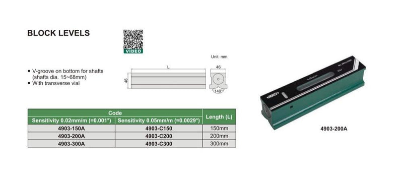 BLOCK LEVEL - INSIZE 4903-300A 300mm