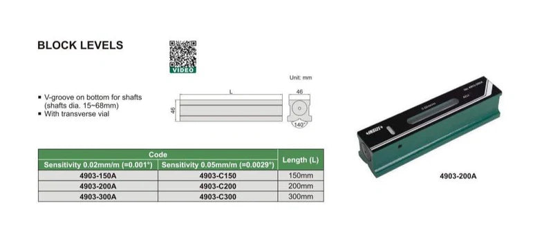 BLOCK LEVEL - INSIZE 4903-6 6"