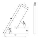 INSIZE 60 DEGREE SQUARE - INSIZE 4760-1100 100X70mm