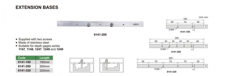 EXTENSION BASE - INSIZE 6141-260 260mm