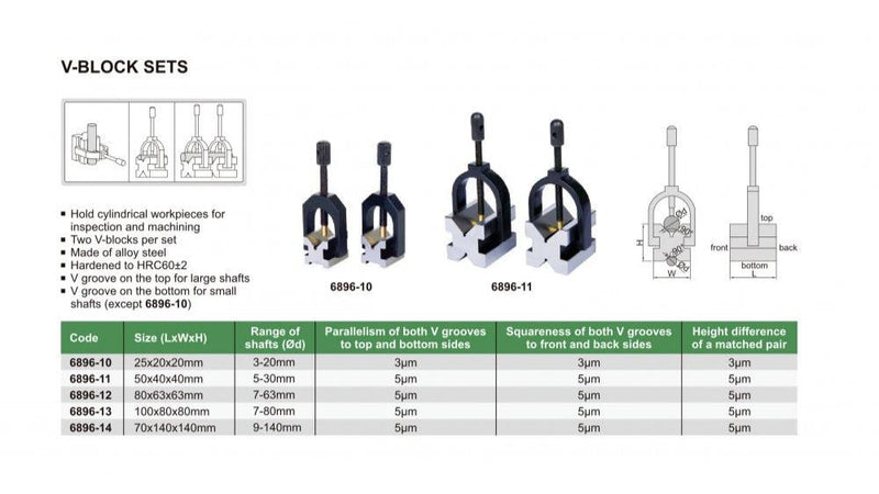 V-BLOCK SET - INSIZE 6896-11 50X40X40mm