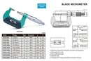 INSIZE BLADE MICROMETER | 75 - 100mm x 0.01mm | INSIZE 3232-100A