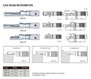 INSIZE CAN SEAM MICROMETER - INSIZE 3293-063 0-0.6"