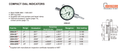 INSIZE COMPACT DIAL INDICATOR - INSIZE 2304-01 0.1"