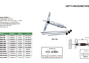 INSIZE DEPTH MICROMETER 0-25MM - 3241-B25