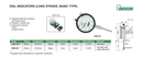 INSIZE DIAL INDICATOR - INSIZE 2302-25 25mm (Lug Back)