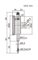 INSIZE DIAL INDICATOR - INSIZE 2302-25 25mm (Lug Back)