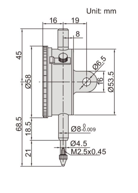 Dial Extension Insize DIAL INDICATOR - INSIZE 2308-10A 10mm