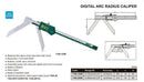 INSIZE DIGITAL ARC RADIUS CALIPER - INSIZE 1189-150B 5-150mm / 0.2-6"