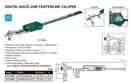 INSIZE DIGITAL BACK-JAW CALIPER - INSIZE 1177-200 10-200mm / 0.4-8"