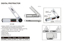 INSIZE DIGITAL DEGREE PROTRACTOR - INSIZE 2171-250 0-360