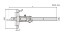 INSIZE DIGITAL DEPTH GAUGE - INSIZE 1147-300 0-300mm / 0-12"