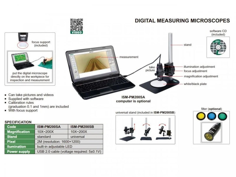 DIGITAL MICROSCOPE - INSIZE LSM-PM200SB