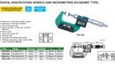 INSIZE DIGITAL SPINDLE DISC MICROMETER 0-25MM - 3594-25A