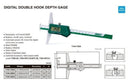 DIGITAL DOUBLE HOOK DEPTH GAUGE - INSIZE 1144-300A 0-300mm / 0-12"