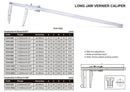 LONG JAW VERNIER CALIPER - INSIZE 1215-392 0-300mm / 0-12"