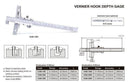VERNIER HOOK DEPTH GAUGE - INSIZE 1248-150 0-150mm