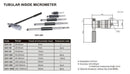 TUBULAR MICROMETER - Insize 3221-12 2-12"