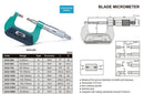 BLADE MICROMETER | 0 - 25mm x 0.01mm | INSIZE 3232-25A